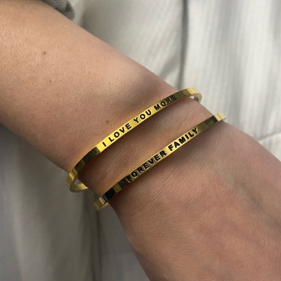 MantraBand Women’s Gold Bracelets - Set of 2 - Picture 2 of 8